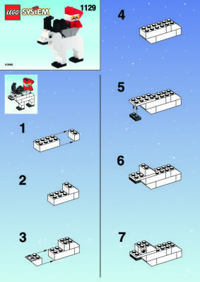 Notice / Instructions de Montage - LEGO - 1129 - REINDEER WITH ELF: Page 1