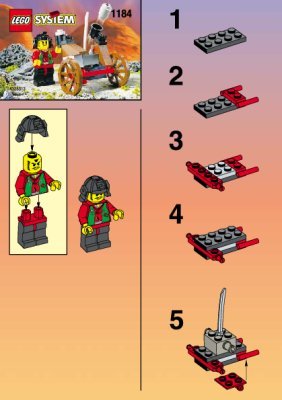 Notice / Instructions de Montage - LEGO - 1184 - CART WITH "CANNON": Page 1