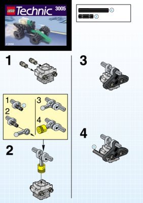 Notice / Instructions de Montage - LEGO - 3005 - PISTON CAR: Page 1