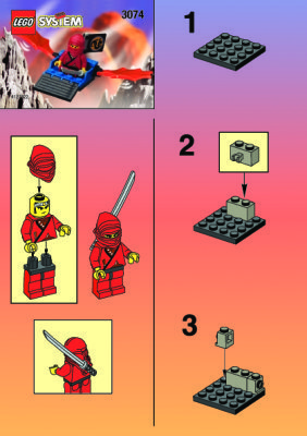 Notice / Instructions de Montage - LEGO - 3074 - RED NINJA DRAGON FLYER: Page 1