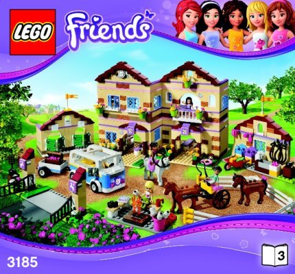 Notice / Instructions de Montage - LEGO - Friends - 3185 - Le camp d'équitation: Page 1