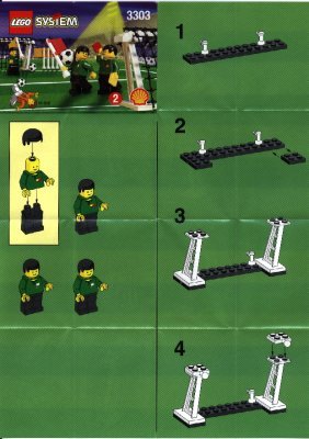 Notice / Instructions de Montage - LEGO - 3303 - REFEREE, LINESMAN, GOAL ETC.: Page 1