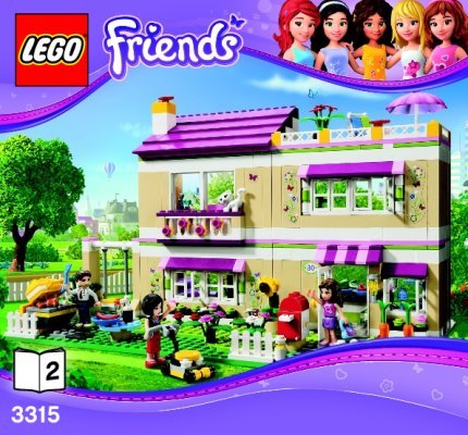 Notice / Instructions de Montage - LEGO - Friends - 3315 - La villa: Page 1