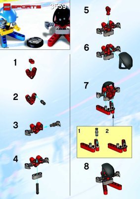 Notice / Instructions de Montage - LEGO - 3559 - Red & Blue Player: Page 1