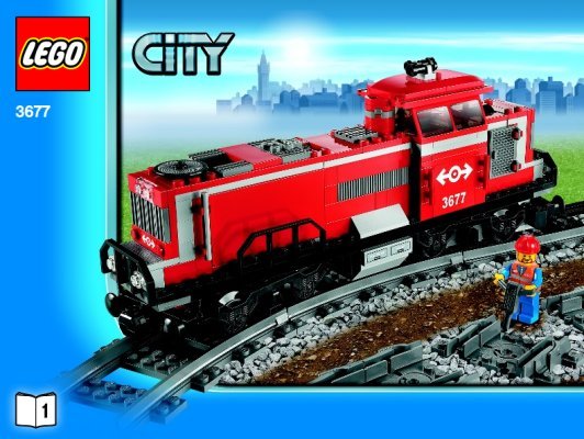 Notice / Instructions de Montage - LEGO - 3677 - Red Cargo Train: Page 1