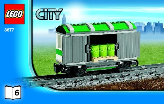 Notice / Instructions de Montage - LEGO - 3677 - Red Cargo Train: Page 1