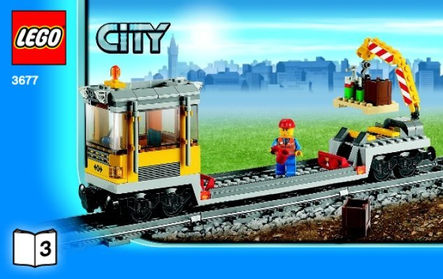 Notice / Instructions de Montage - LEGO - 3677 - Red Cargo Train: Page 1