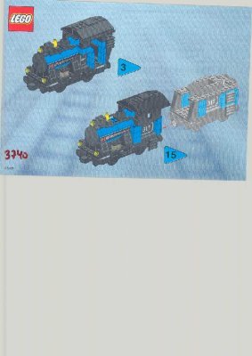 Notice / Instructions de Montage - LEGO - 3740 - SMALL TRAIN BASIS: Page 1