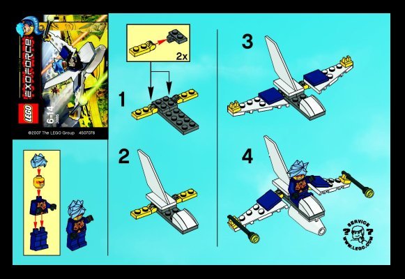 Notice / Instructions de Montage - LEGO - 3885 - Mini Jet Fighter: Page 1