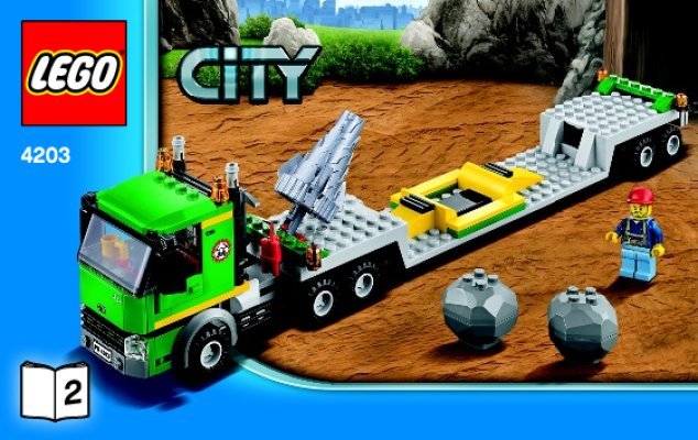 Notice / Instructions de Montage - LEGO - City - 4203 - Le transporteur: Page 1