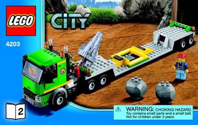 Notice / Instructions de Montage - LEGO - City - 4203 - Le transporteur: Page 1