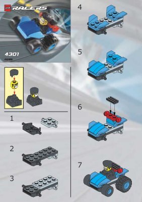 Notice / Instructions de Montage - LEGO - 4301 - Blue LEGO® Car: Page 1