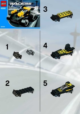 Notice / Instructions de Montage - LEGO - 4308 - Yellow Racer: Page 1