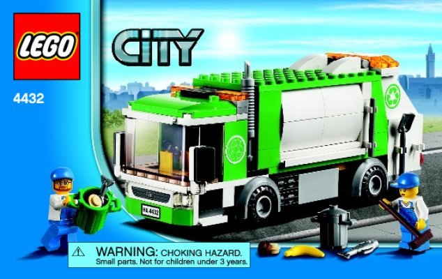 Notice / Instructions de Montage - LEGO - City - 4432 - Le camion-poubelle: Page 1