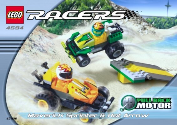 Notice / Instructions de Montage - LEGO - 4594 - Maverick Sprinter & Hot Arrow: Page 1