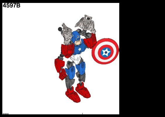 Notice / Instructions de Montage - LEGO - 4597 - Captain America™: Page 1