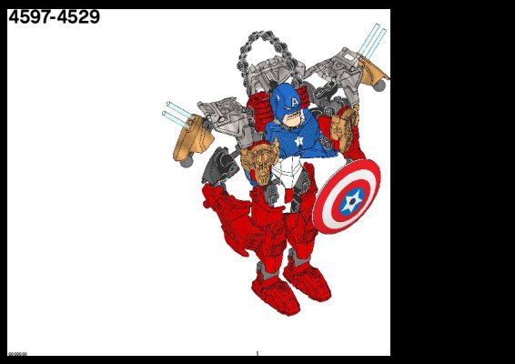 Notice / Instructions de Montage - LEGO - 4597 - Captain America™: Page 1