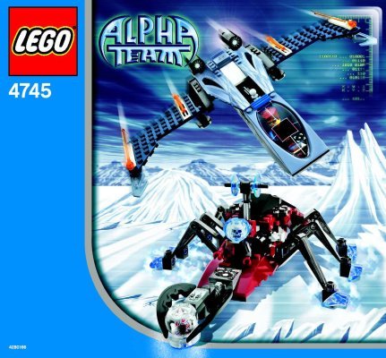 Notice / Instructions de Montage - LEGO - 4745 - Blue Eagle versus Snow Crawler: Page 1