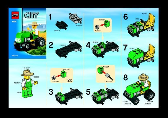 Notice / Instructions de Montage - LEGO - 4899 - Farmer & Tractor: Page 1