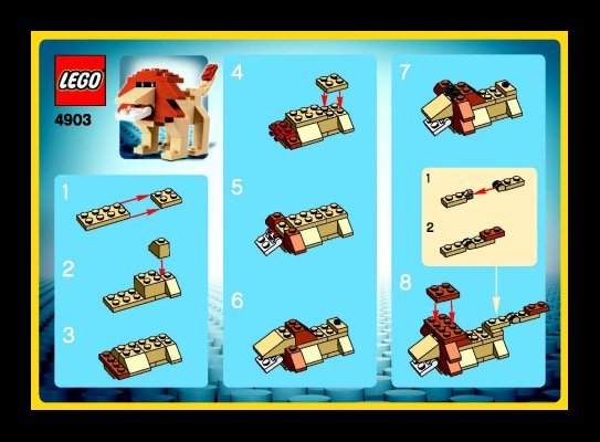 Notice / Instructions de Montage - LEGO - 4903 - Lion: Page 1