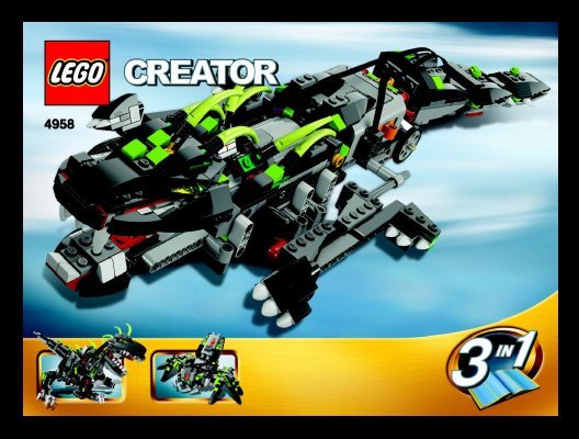 Notice / Instructions de Montage - LEGO - 4958 - Monster Dino: Page 1