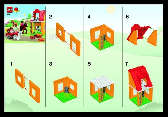 Notice / Instructions de Montage - LEGO - 4974 - Horse Stables: Page 1