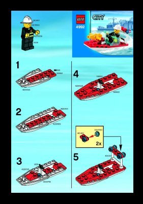 Notice / Instructions de Montage - LEGO - 4992 - Fire Boat: Page 1