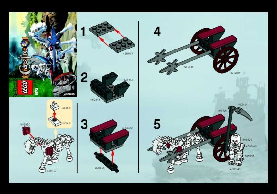 Notice / Instructions de Montage - LEGO - 5372 - Skeleton Chariot: Page 1