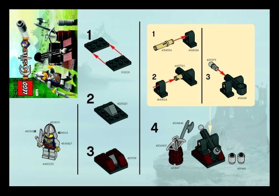 Notice / Instructions de Montage - LEGO - 5373 - Knight & Catapult: Page 1