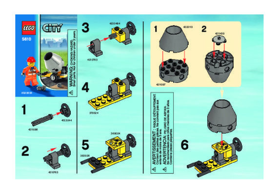 Notice / Instructions de Montage - LEGO - 5610 - Builder: Page 1