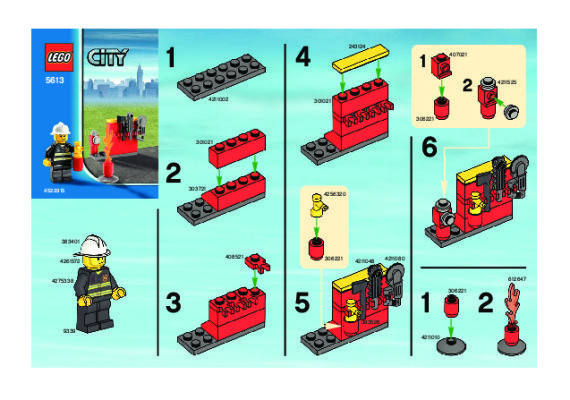 Notice / Instructions de Montage - LEGO - 5613 - Firefighter: Page 1