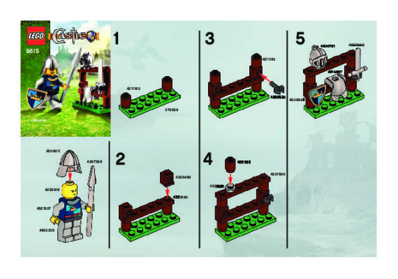 Notice / Instructions de Montage - LEGO - 5615 - THe Knight: Page 1