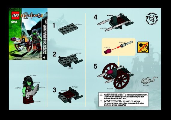 Notice / Instructions de Montage - LEGO - 5618 - Troll Warrior: Page 1