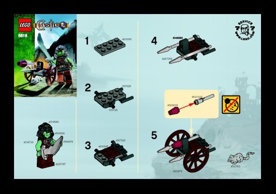 Notice / Instructions de Montage - LEGO - 5618 - Troll Warrior: Page 1