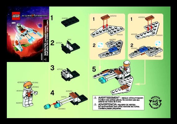 Notice / Instructions de Montage - LEGO - 5619 - Crystal Hawk: Page 1