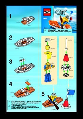 Notice / Instructions de Montage - LEGO - 5621 - Coast Guard Kayak: Page 1