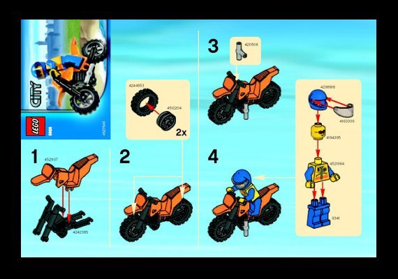 Notice / Instructions de Montage - LEGO - 5626 - Coastguard Bike: Page 1