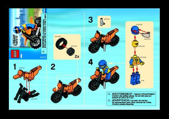 Notice / Instructions de Montage - LEGO - 5626 - Coastguard Bike: Page 1