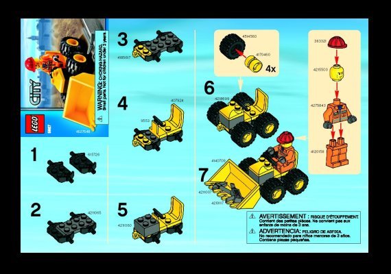 Notice / Instructions de Montage - LEGO - 5627 - Dozer: Page 1