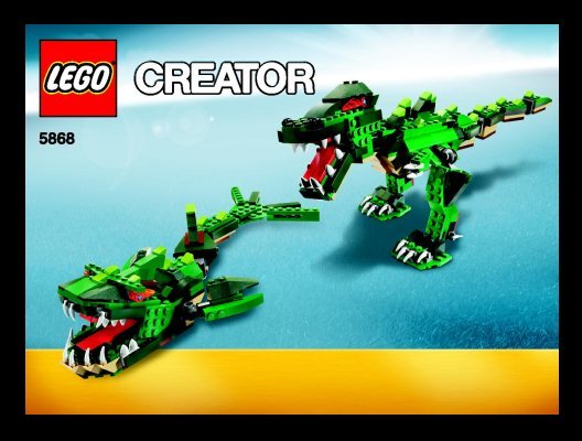 Notice / Instructions de Montage - LEGO - 5868 - Ferocious Creatures: Page 1