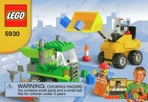 Notice / Instructions de Montage - LEGO - 5930 - LEGO® Road Construction Building Set: Page 1