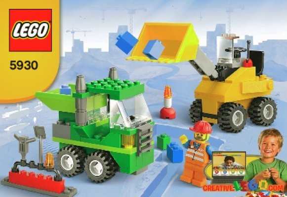 Notice / Instructions de Montage - LEGO - 5930 - LEGO® Road Construction Building Set: Page 1