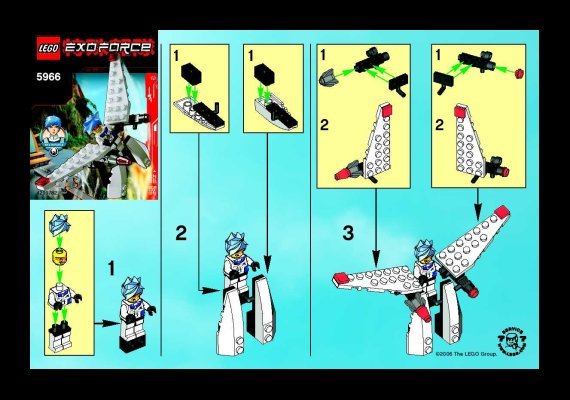 Notice / Instructions de Montage - LEGO - 5966 - White Good Guy: Page 1