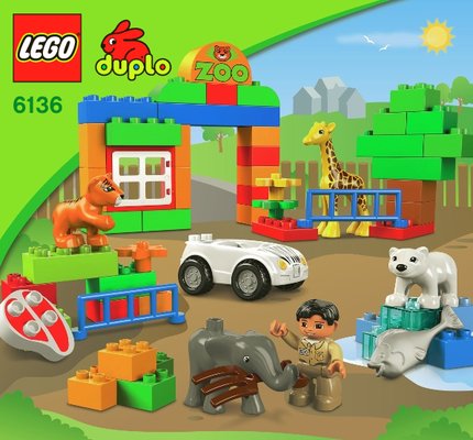 Notice / Instructions de Montage - LEGO - DUPLO - 6136 - Mon premier zoo: Page 1