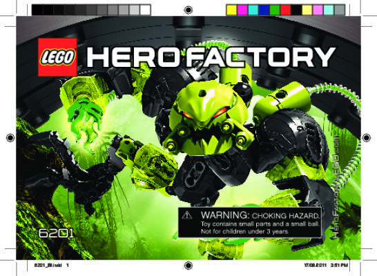 Notice / Instructions de Montage - LEGO - Hero Factory - 6201 - TOXIC: Page 1