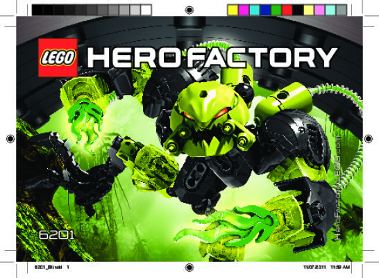 Notice / Instructions de Montage - LEGO - Hero Factory - 6201 - TOXIC: Page 1