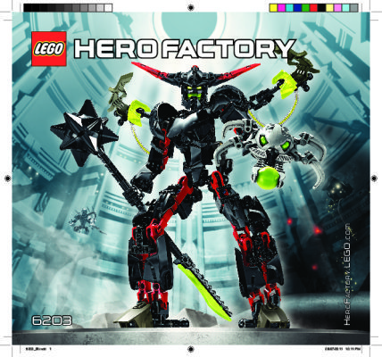 Notice / Instructions de Montage - LEGO - Hero Factory - 6203 - BLACK PHANTOM: Page 1