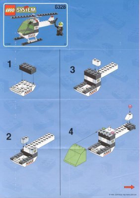 Notice / Instructions de Montage - LEGO - 6328 - Police Helitran: Page 1