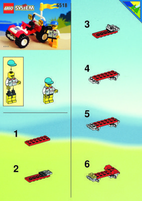 Notice / Instructions de Montage - LEGO - 6518 - 4-WHEEL MOTORBIKE: Page 1