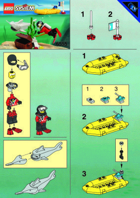 Notice / Instructions de Montage - LEGO - 6555 - RUBBER RAFT: Page 1